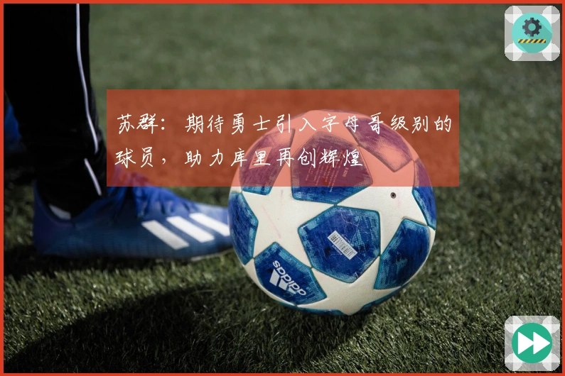 苏群：期待勇士引入字母哥级别的球员，助力库里再创辉煌